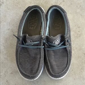 Hey Dude Charcoal Knit Loafers